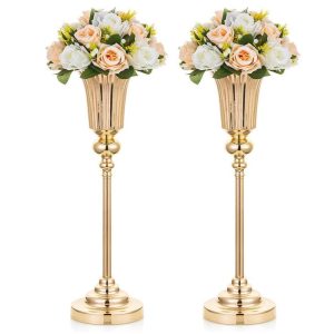 2Pcs/10Pcs Versatile Metal Wedding Party Centerpieces Vase Home Decor